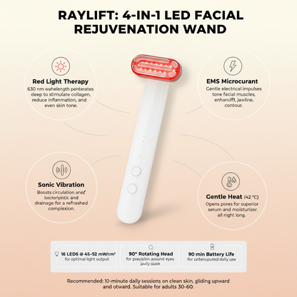 RAYLIFT Lumin Wand - 4-in-1 Red Light Therapy