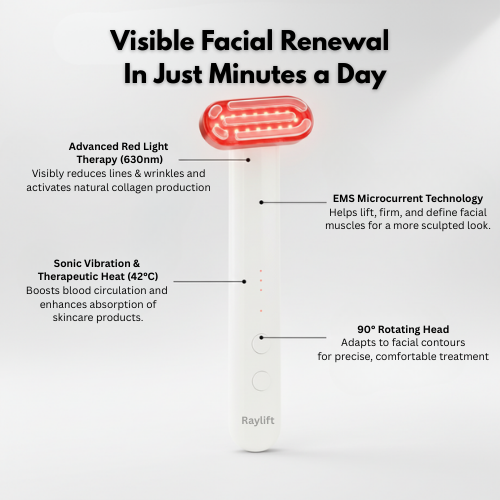 RAYLIFT Lumin Wand - 4-in-1 Red Light Therapy