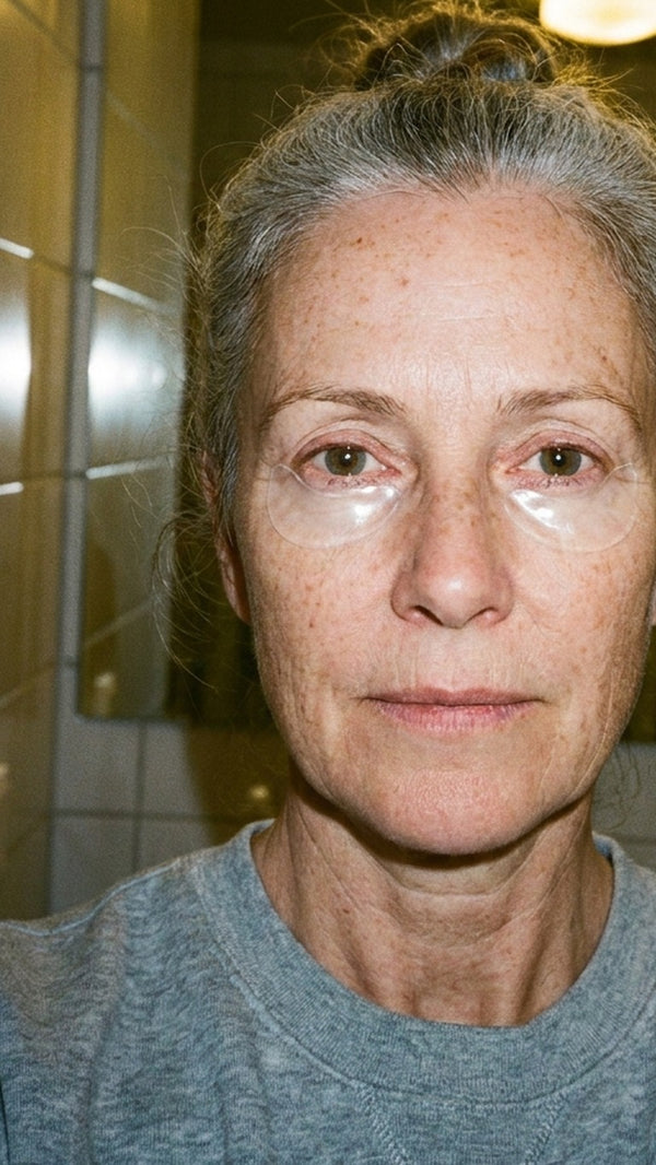 Woman wearing a RAYLIFT silicone smoothing patch
